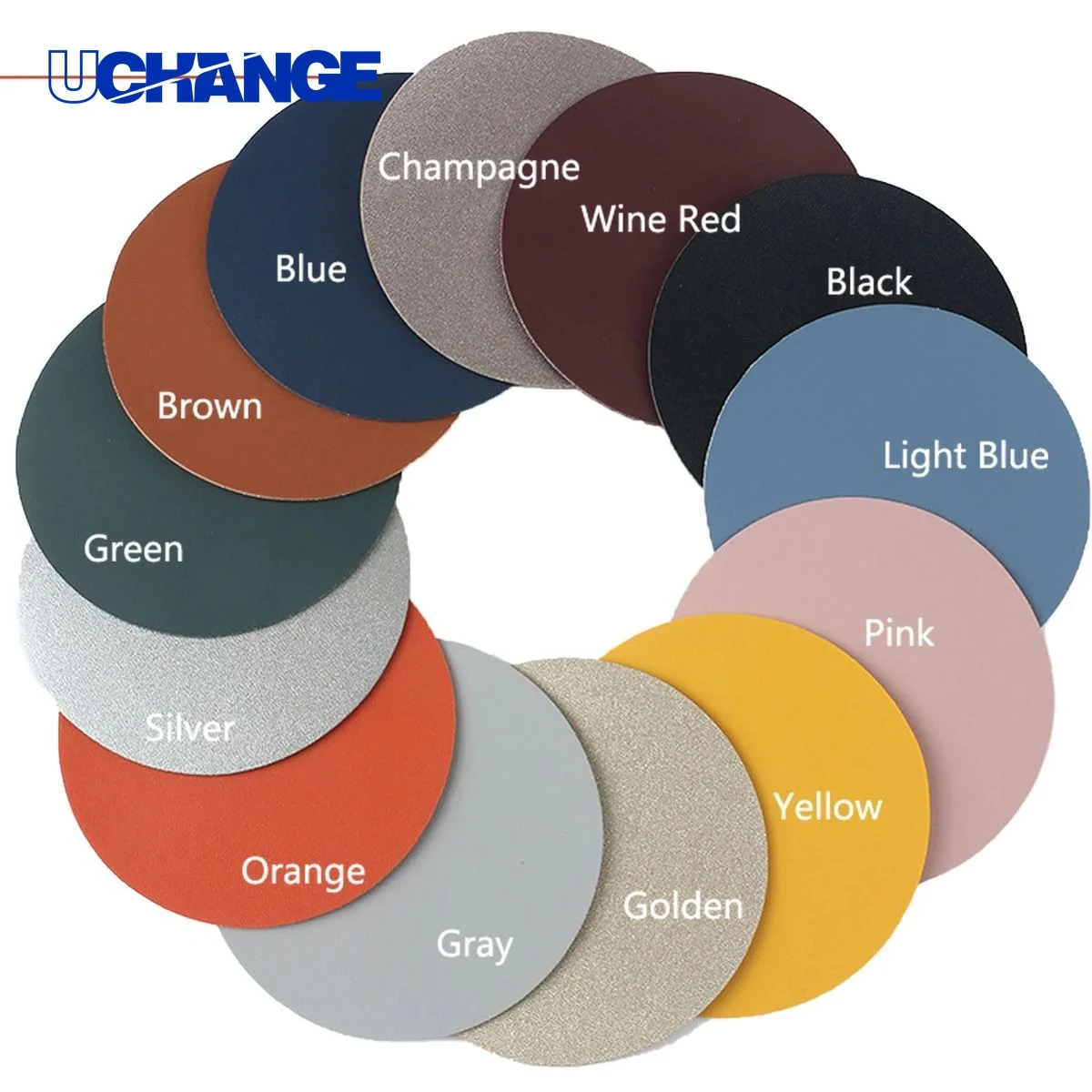 Custom Leather Coaster Mat Round 1