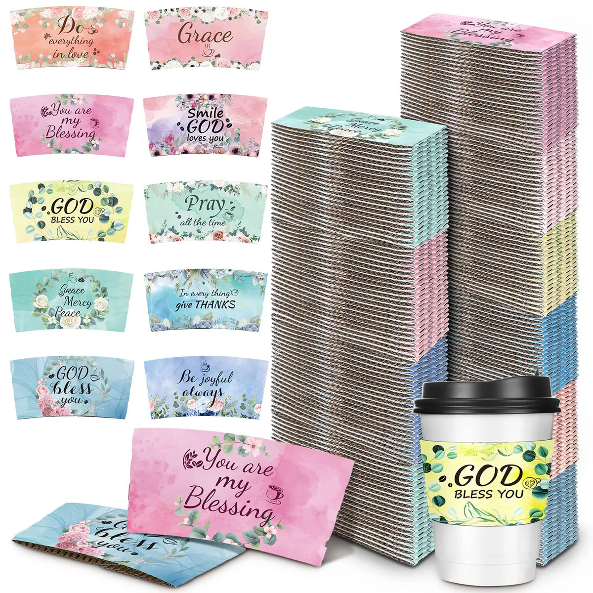 16 oz One-Time Custom Coffee Cup Sleeve 1