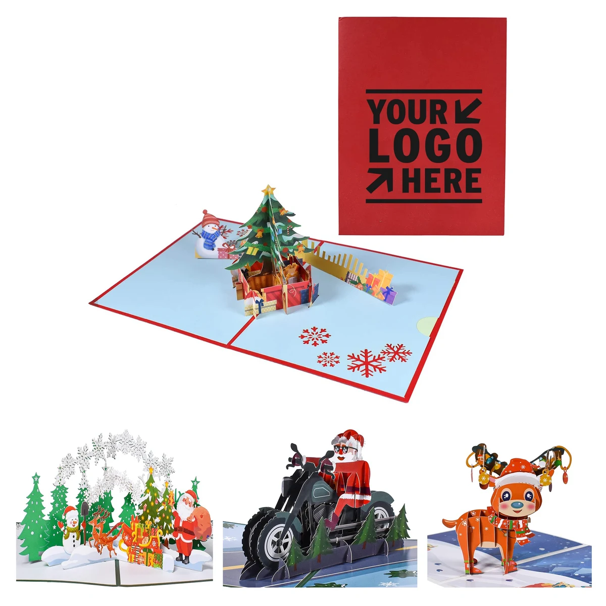 8 x 6 inches 3D Christmas Tree Pop Up Card 1