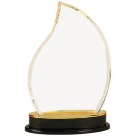 9 1/2" Gold Flame Impress Mirror Acrylic Award 1