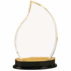 9 1/2" Gold Flame Impress Mirror Acrylic Award