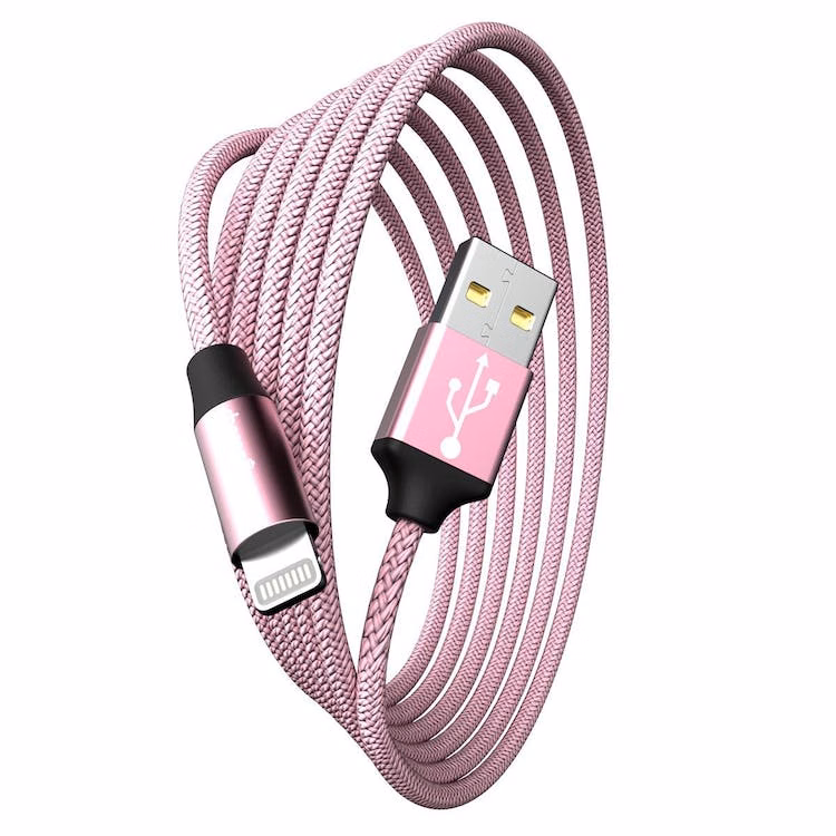 6' Lightning USB Cables - Light Pink
