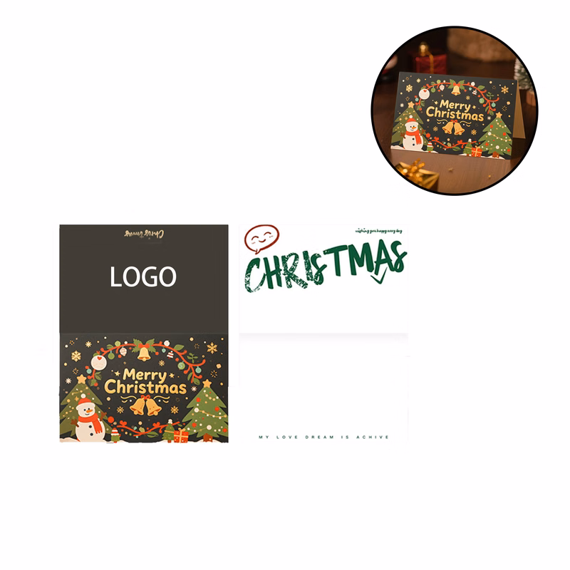 MOQ:500pcs Customizable Christmas Cards