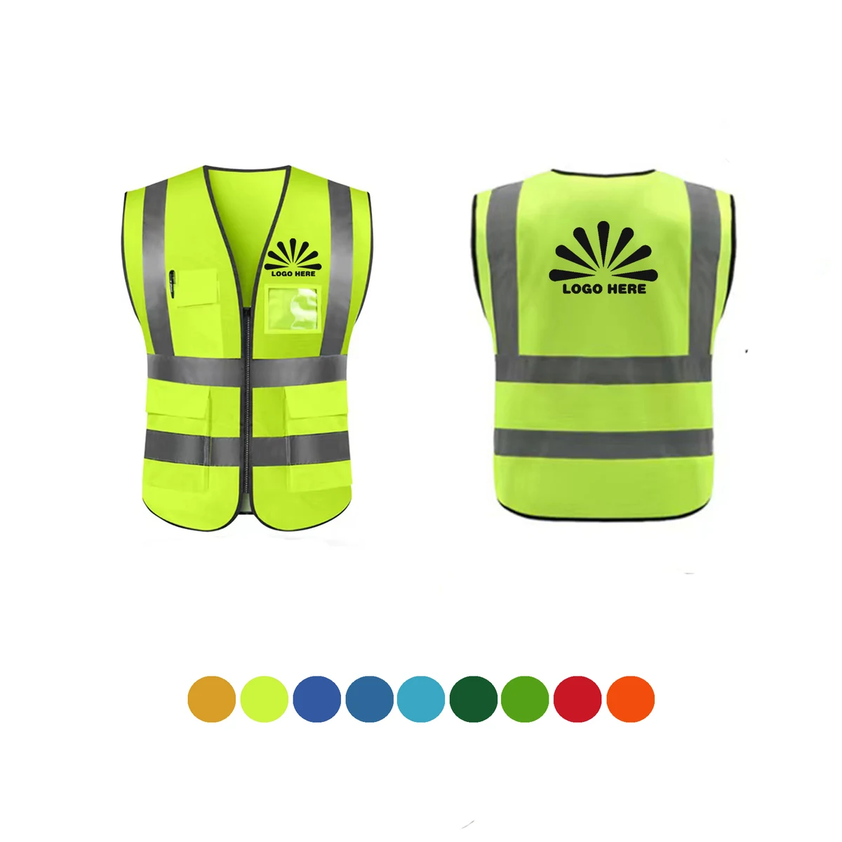 Reflective Vest With Multiple Pockets And Customizable Logo 1