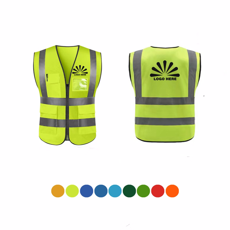 Reflective Vest With Multiple Pockets And Customizable Logo