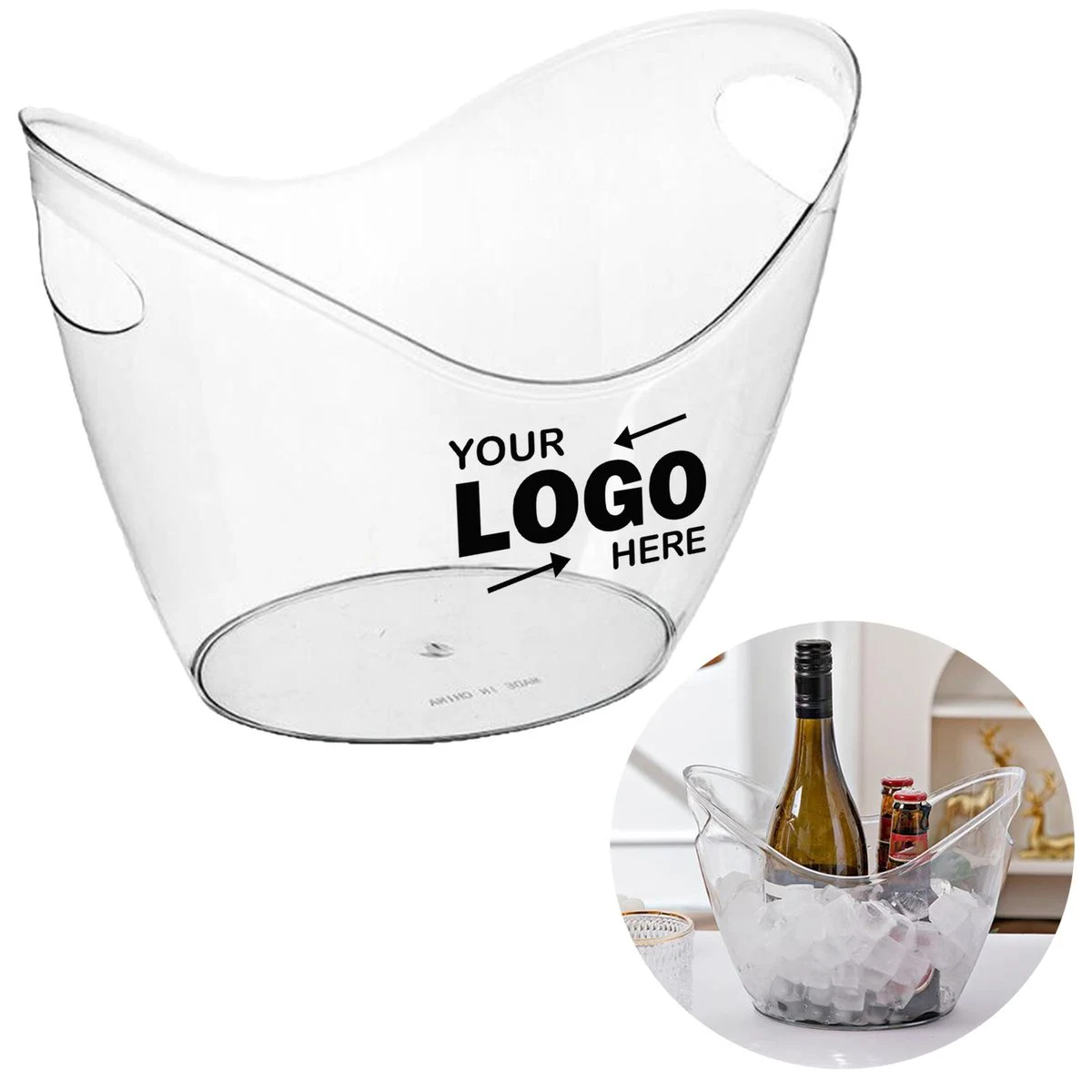 120oz Transparent Plastic Party Ice Bucket 1