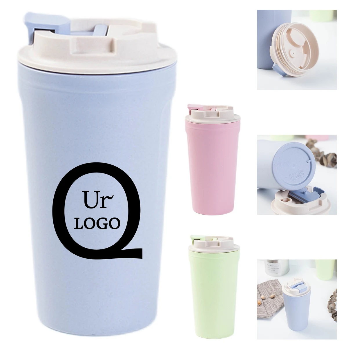 420Ml/14Oz Bamboo Fiber Reusable Coffee Mug 1