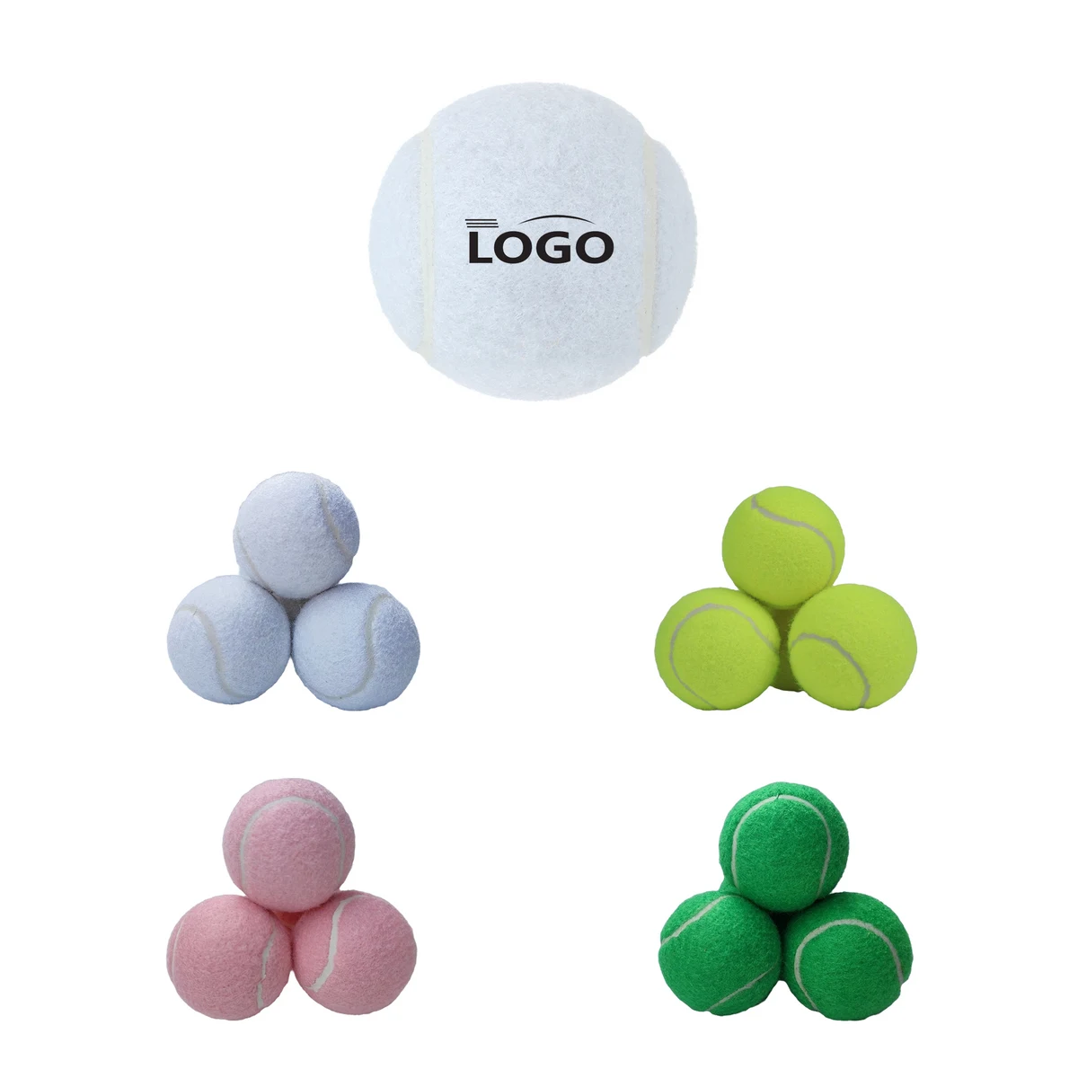 Full Color High Bounce Rubber Training Tennis Ball 1