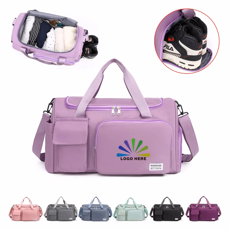 Large Capacity Yoga Swim Gym Bag With Shoe Compartment