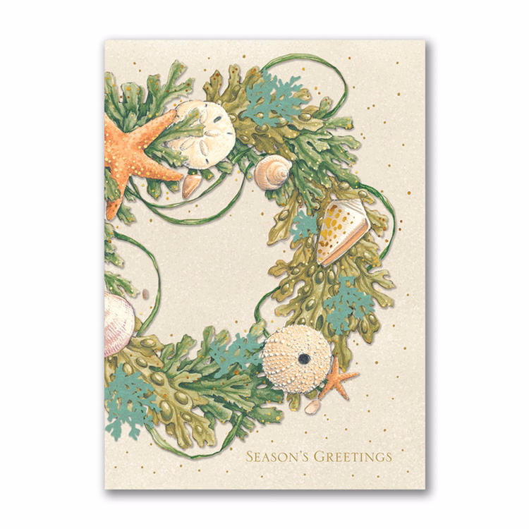 Tropical Greenery Wreath Card