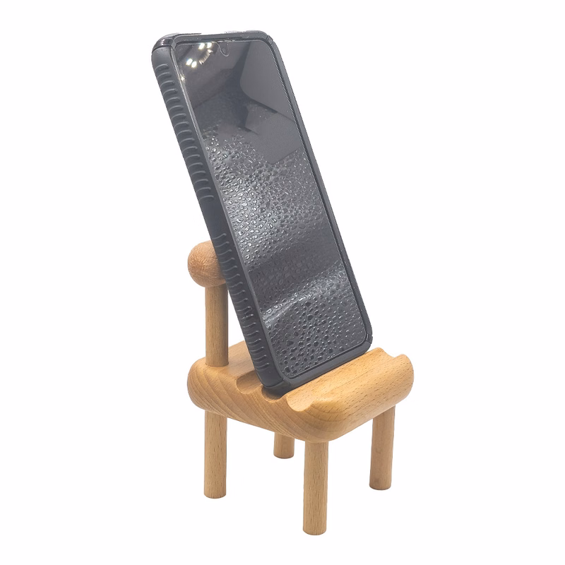 Wooden Chair Phone Holder