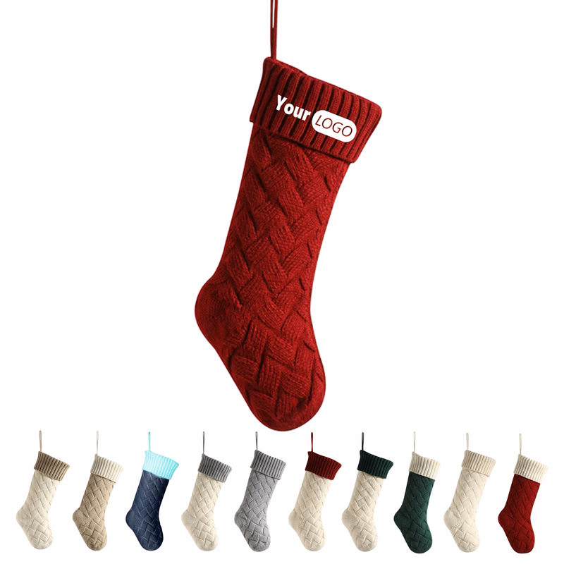Acrylic Classic Knitted Christmas Stockings