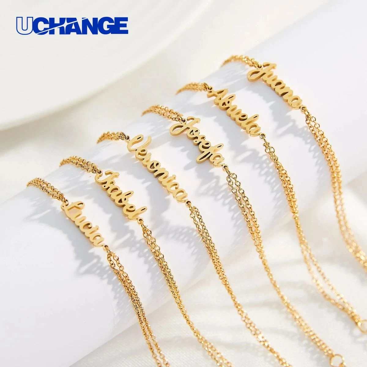 Gold Plated Stainless Steel Letter Bracelet 1