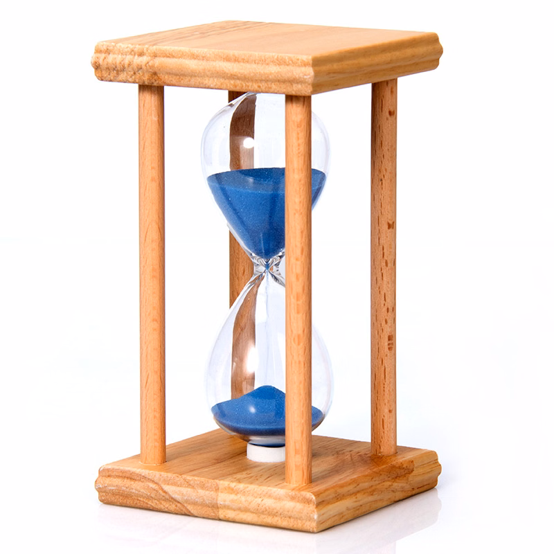Large Wooden Sandglass Timer Decoration 45 and 60 Minutes