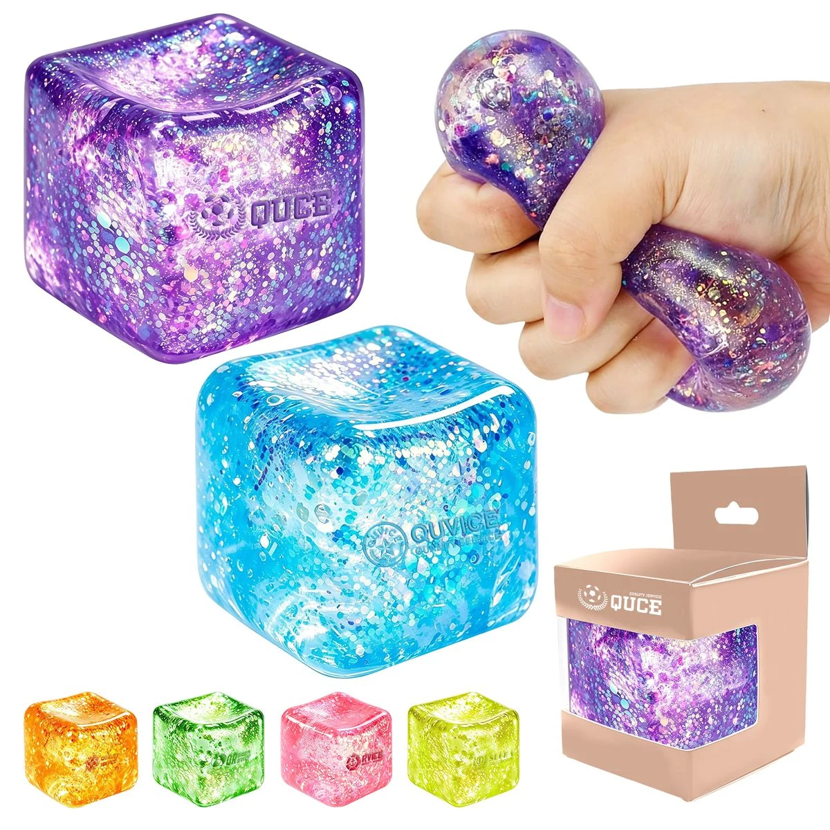 Transparent Glitter Malt Syrup Squishy Stress Toy 1