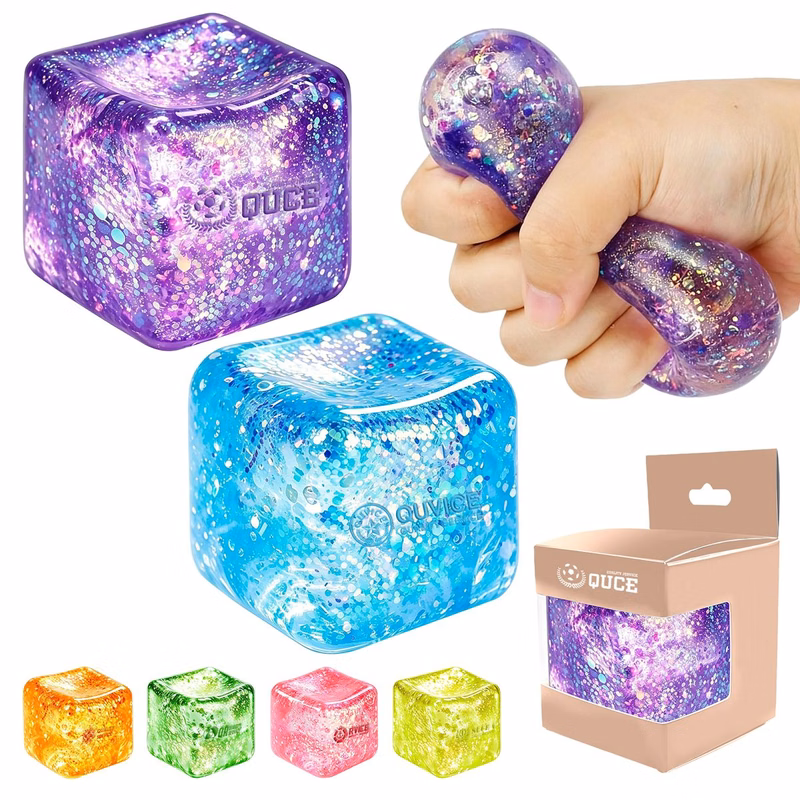 Transparent Glitter Malt Syrup Squishy Stress Toy