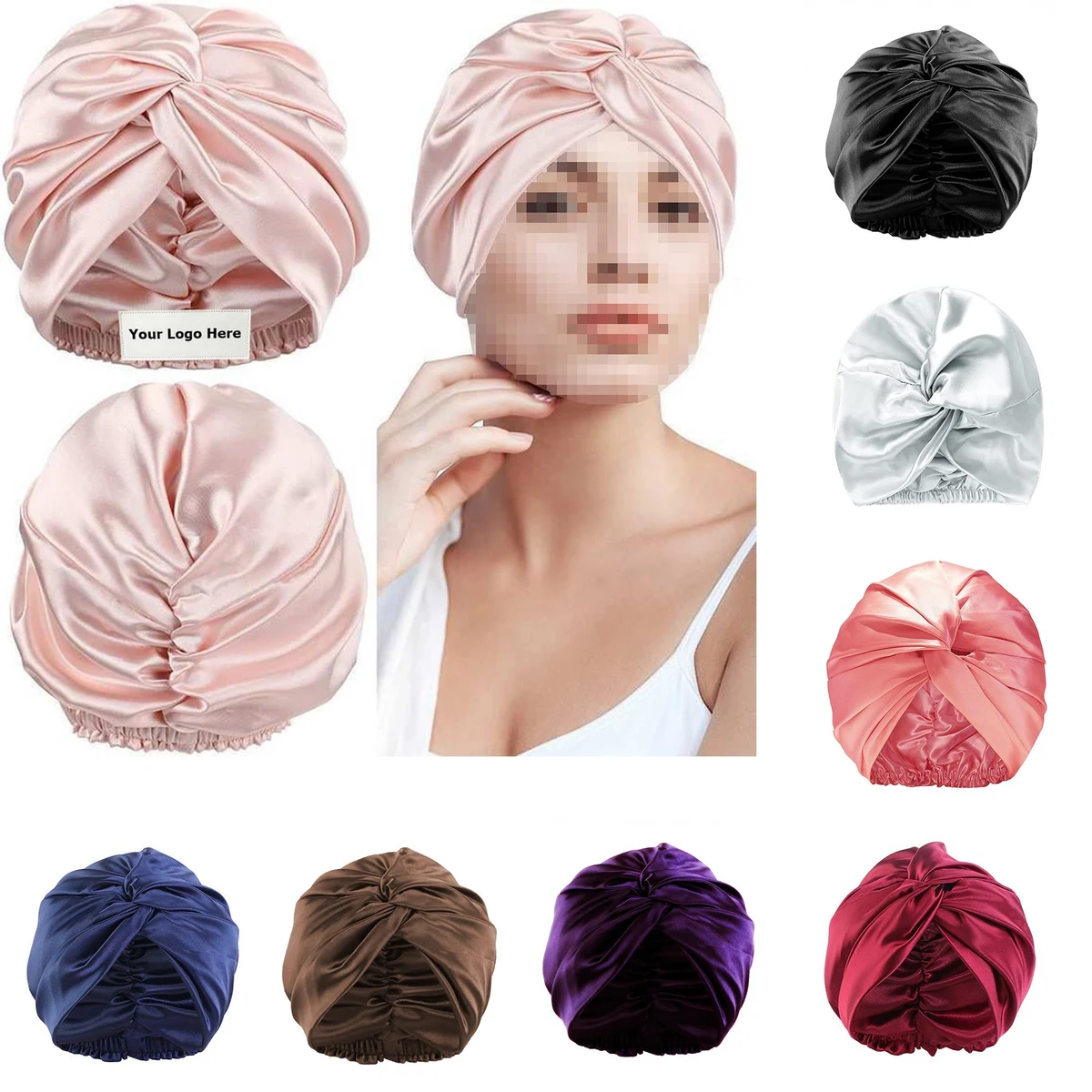 Adjustable Silk Satin Bonnet 1