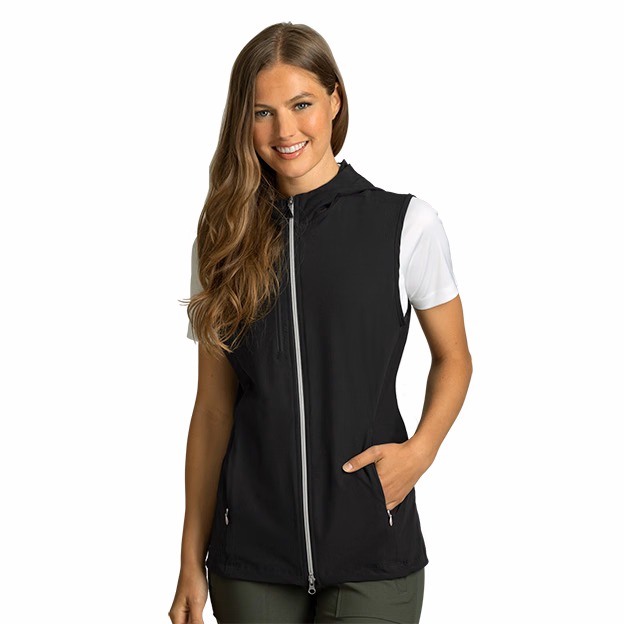 Women's Greg Norman Windbreaker Full-Zip Hooded Vest