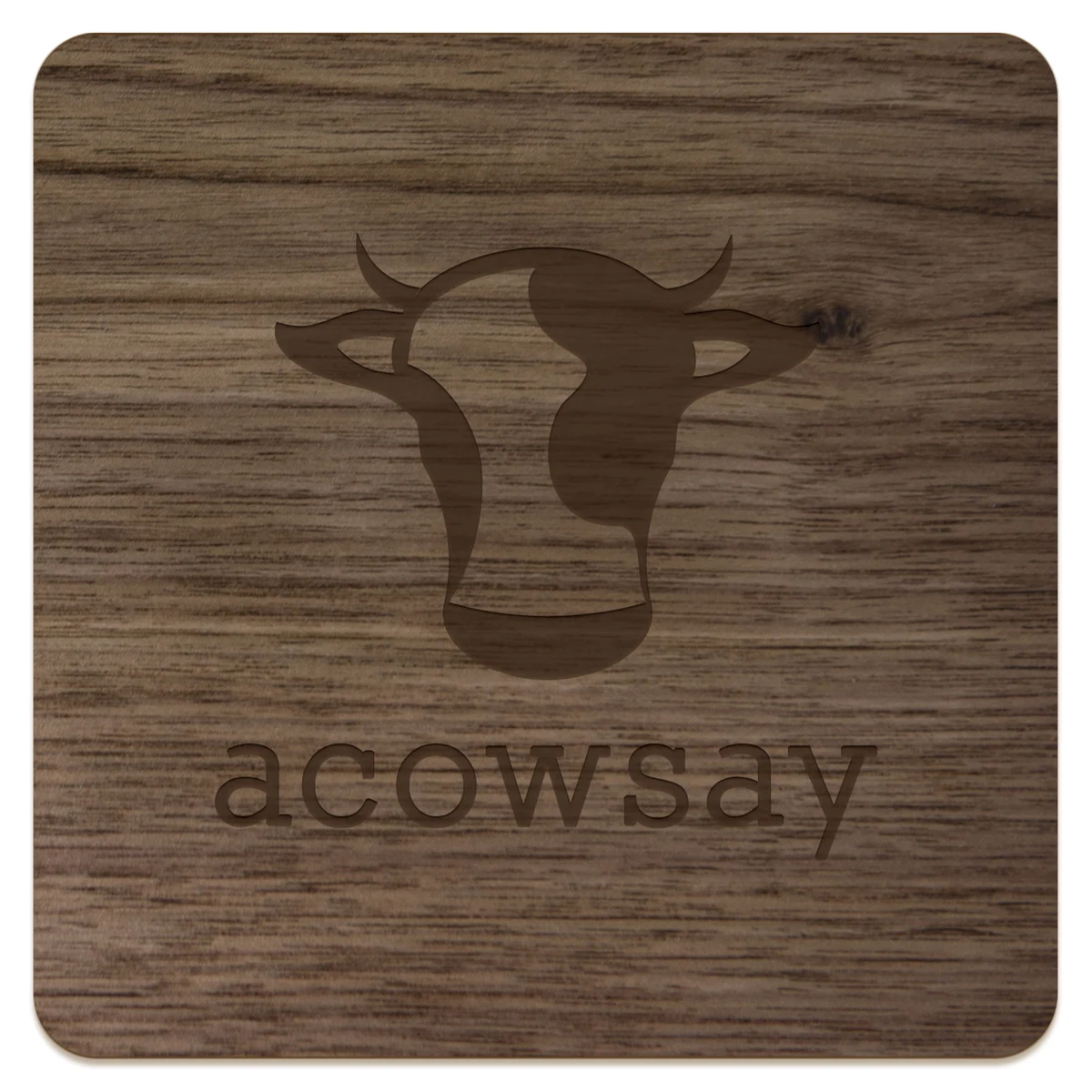 USA Made RusticRest Custom Wood Coasters with Cork Backing (3.5") Square 1