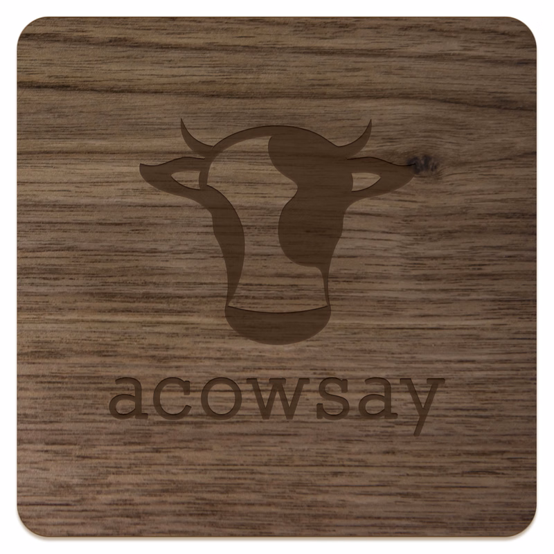 USA Made RusticRest Custom Wood Coasters with Cork Backing (3.5") Square