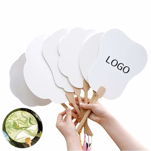 Double-Sided Chinese-Style Round Fan with Diy Craft Blank