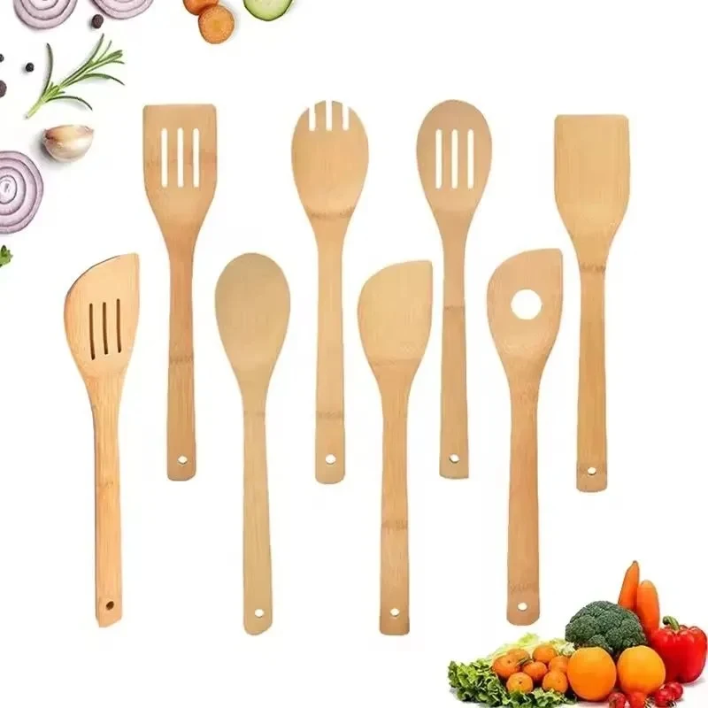 6 Pieces Bamboo Kitchen Utensil Set 1