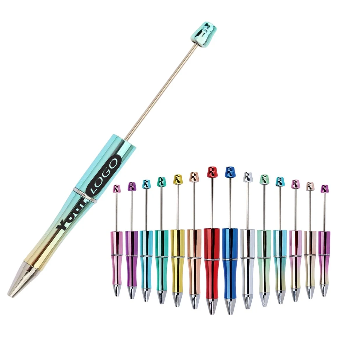 Plastic Beadable Ballpoint Pen, custom pen with logo imprint 1