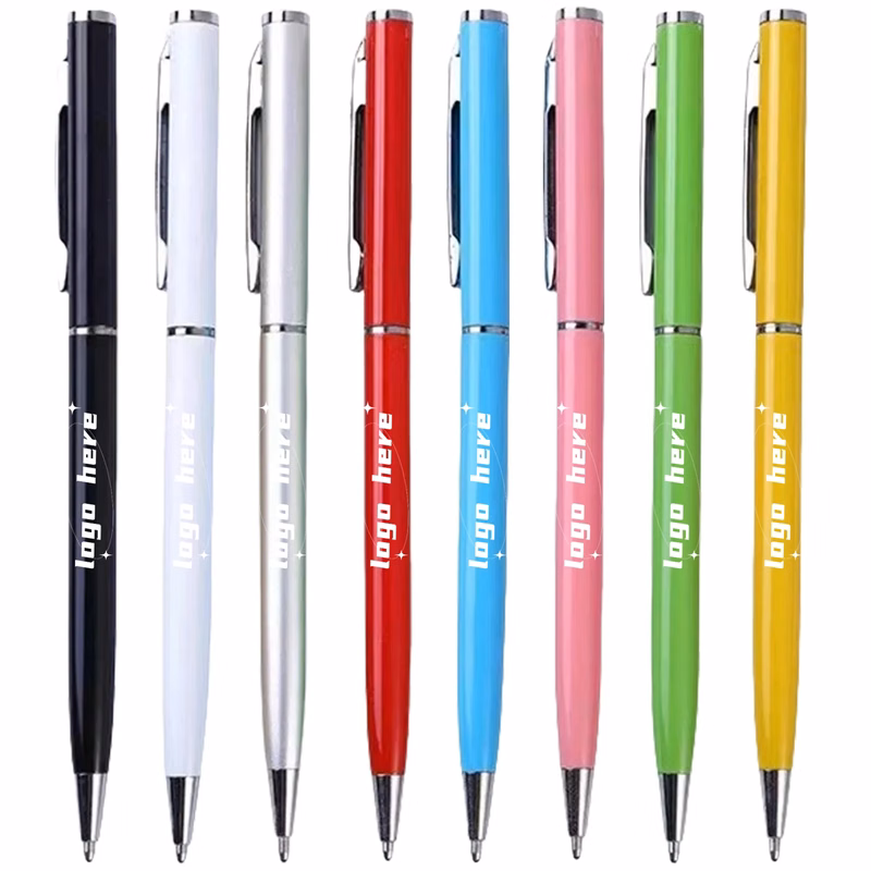 Metallic Slim Twist Action Pen MOQ100