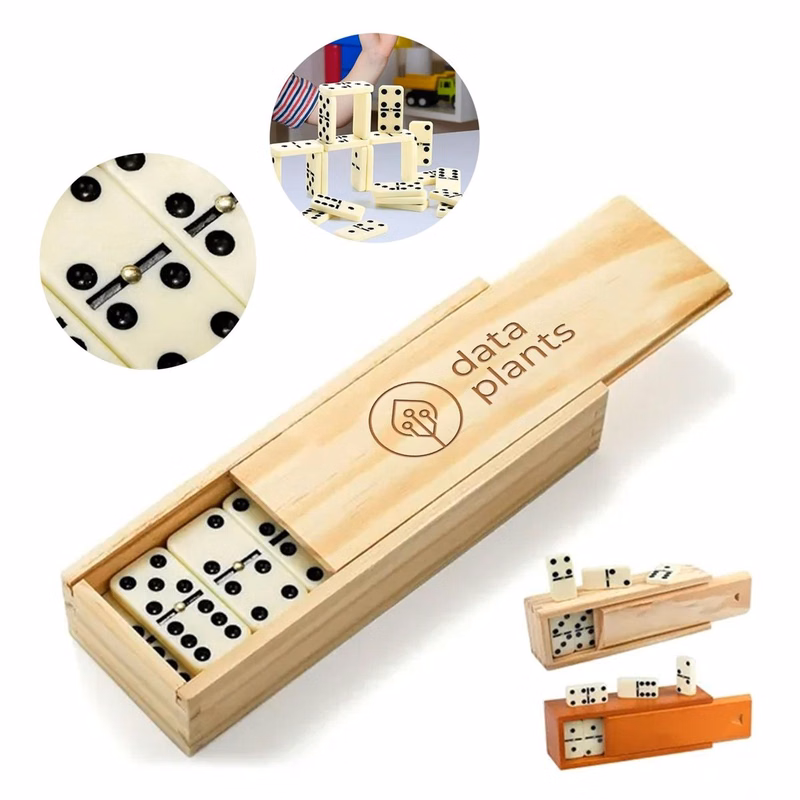 28 Piece Dominoes Game Set with Wooden Storage Box
