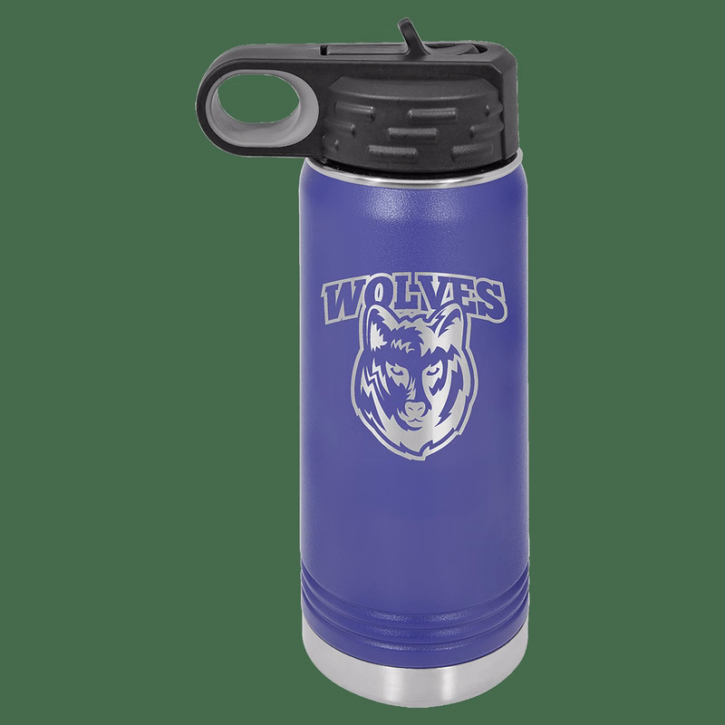 20 oz. Purple Laser Engraved Polar Camel Water Bottles