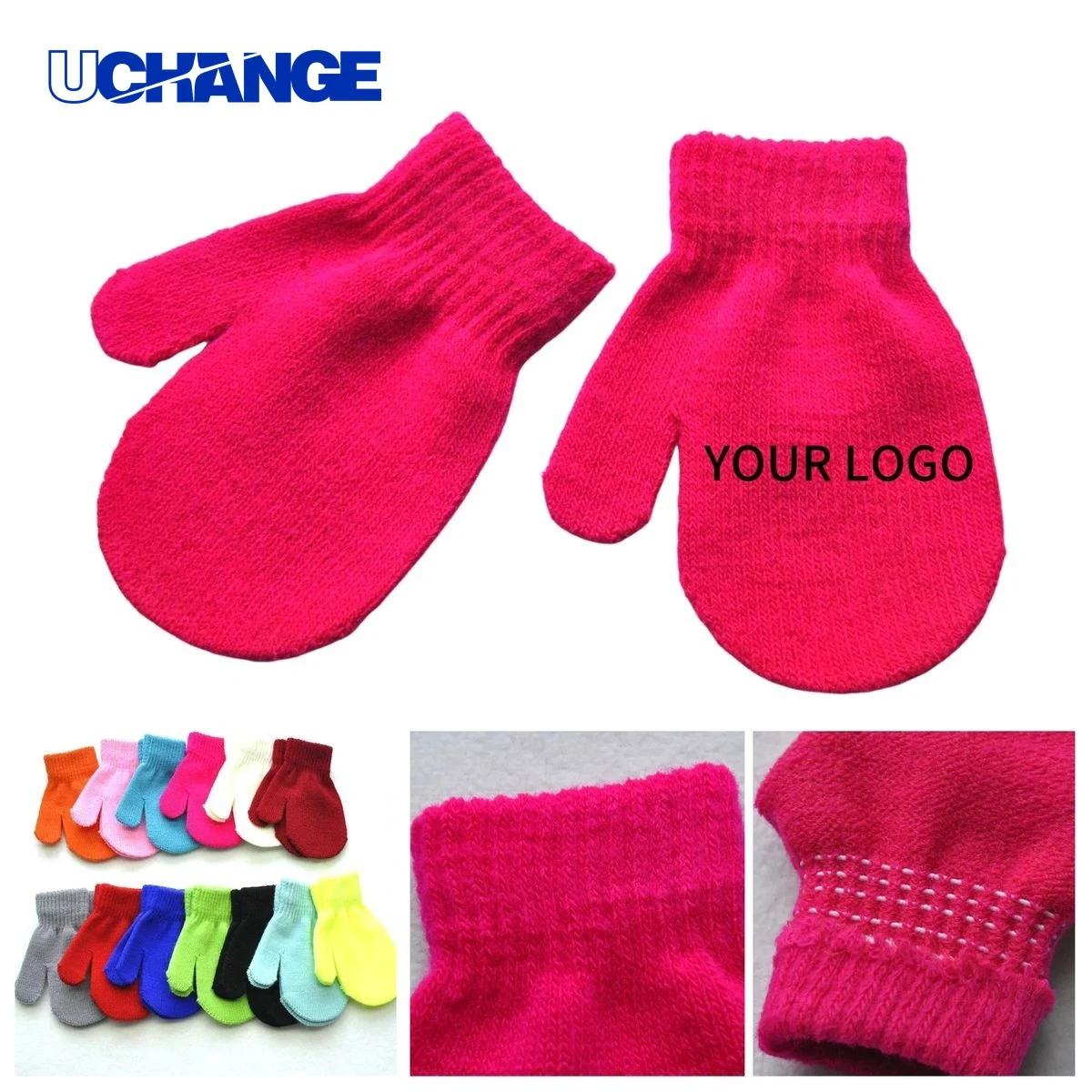 Warm Kids Gloves Pair with Adjustable Wrist 1