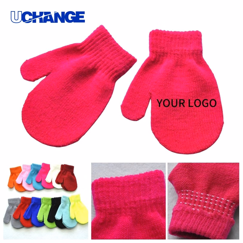 Warm Kids Gloves Pair with Adjustable Wrist