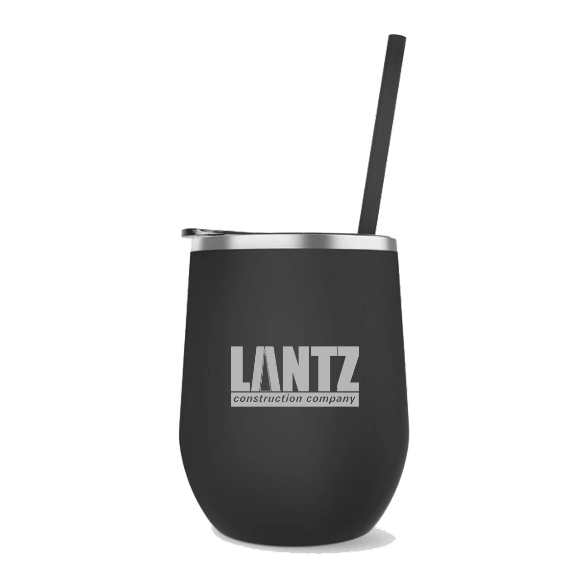 12 Oz. Maars Black Bev Steel Stainless Steel Wine Tumbler 1