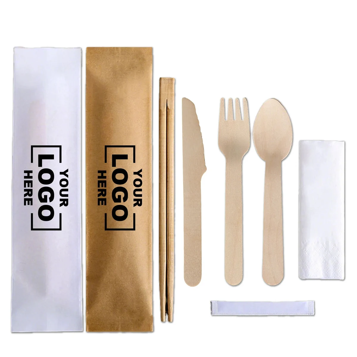 5.51" Knife Fork Spoon Chopsticks Disposable Tableware Set 1