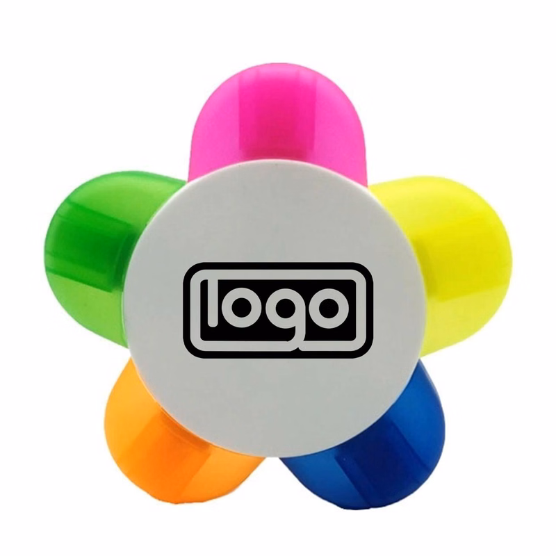 5pcs Petals Highlighters Fluorescent Watercolor Marker