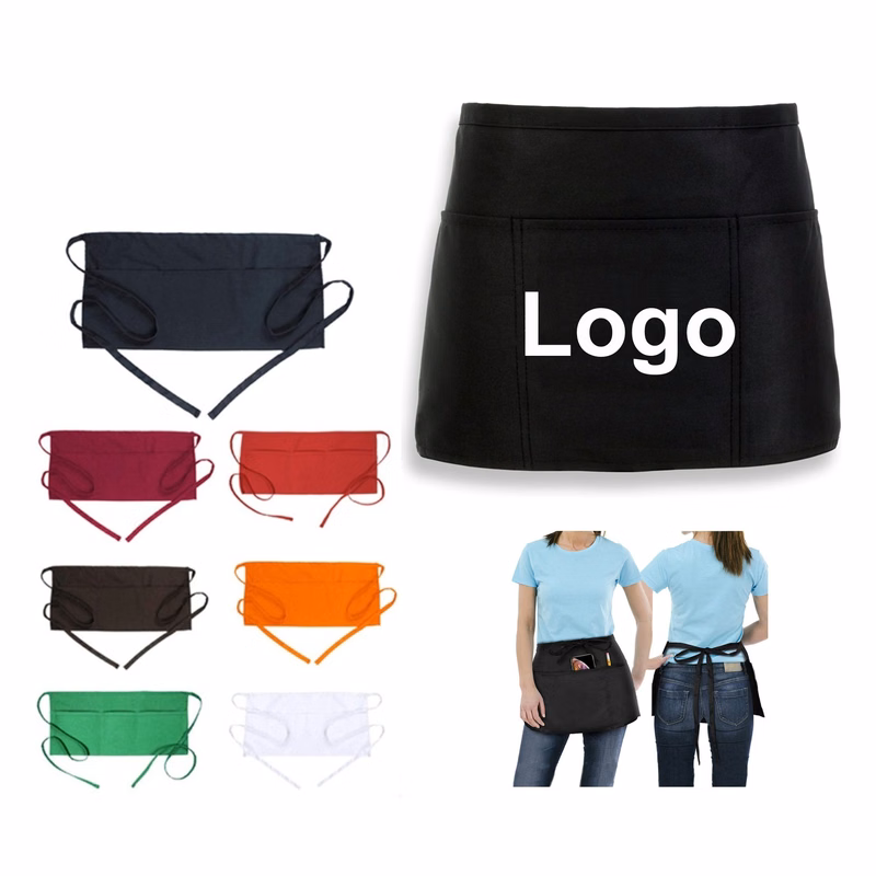 Waist Apron with 3 Front Pockets