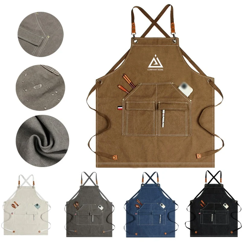 Cotton Canvas Cross Back Cooking Work Apron for Kitchen 1