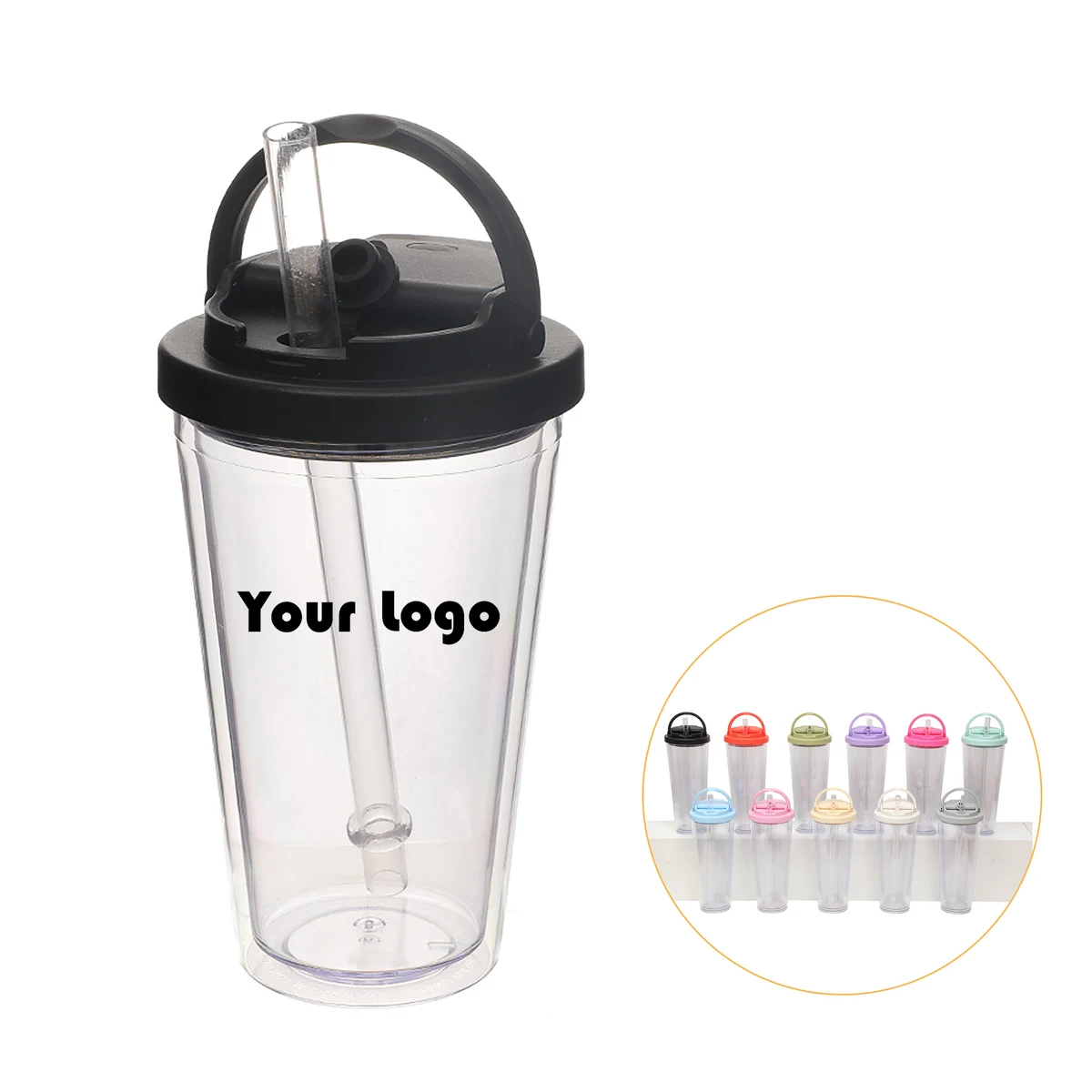 16oz Double Wall Plastic Water Cup 1