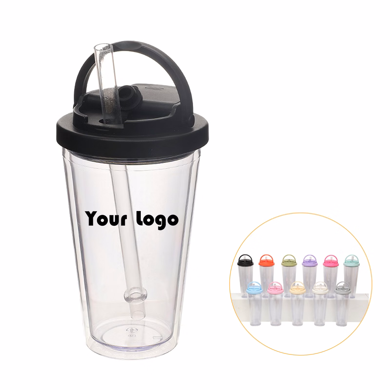 16oz Double Wall Plastic Water Cup