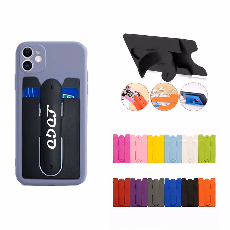 Silicone Mobile Wallet With Phone Kickstand