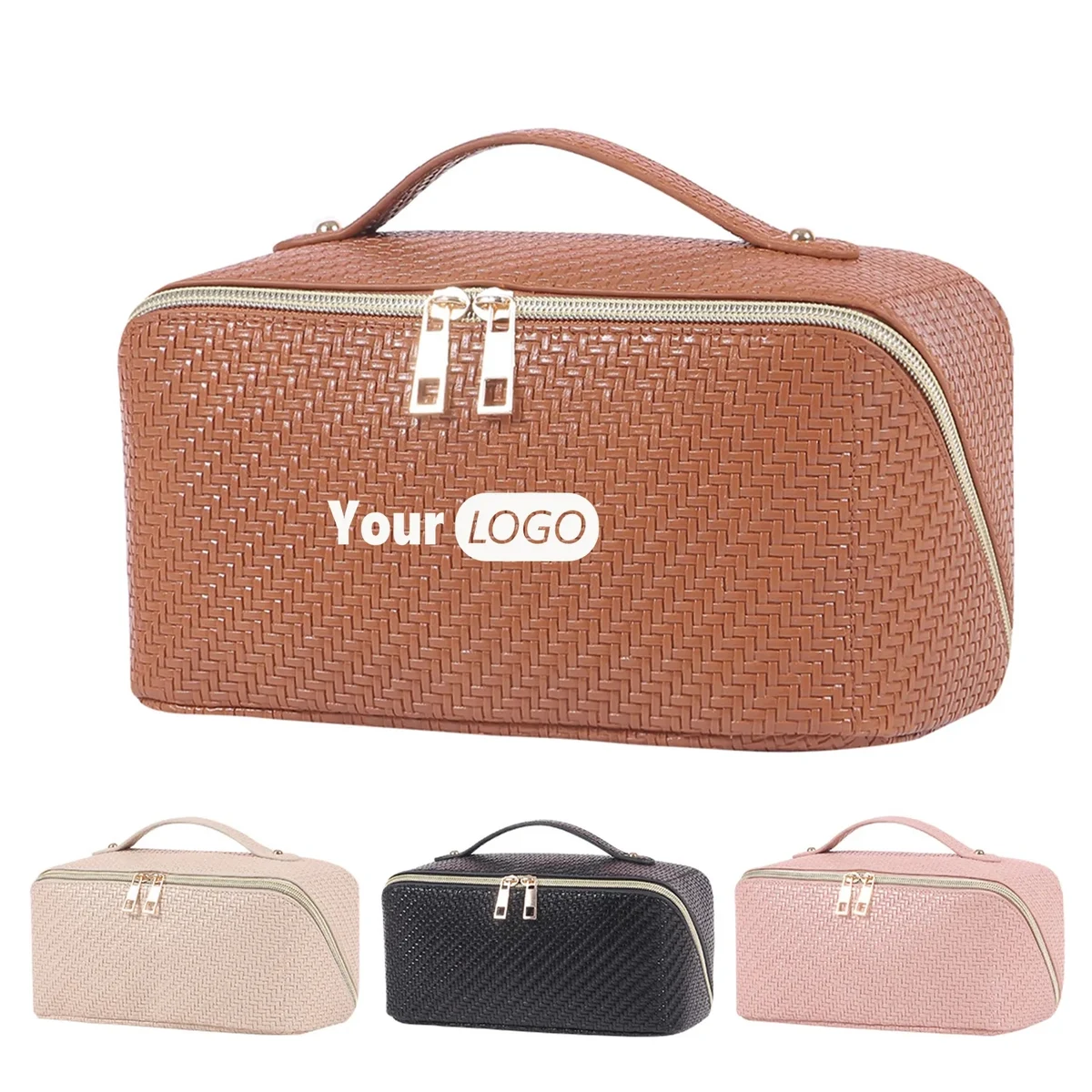 Makeup Bag PU Leather Waterproof Portable 1
