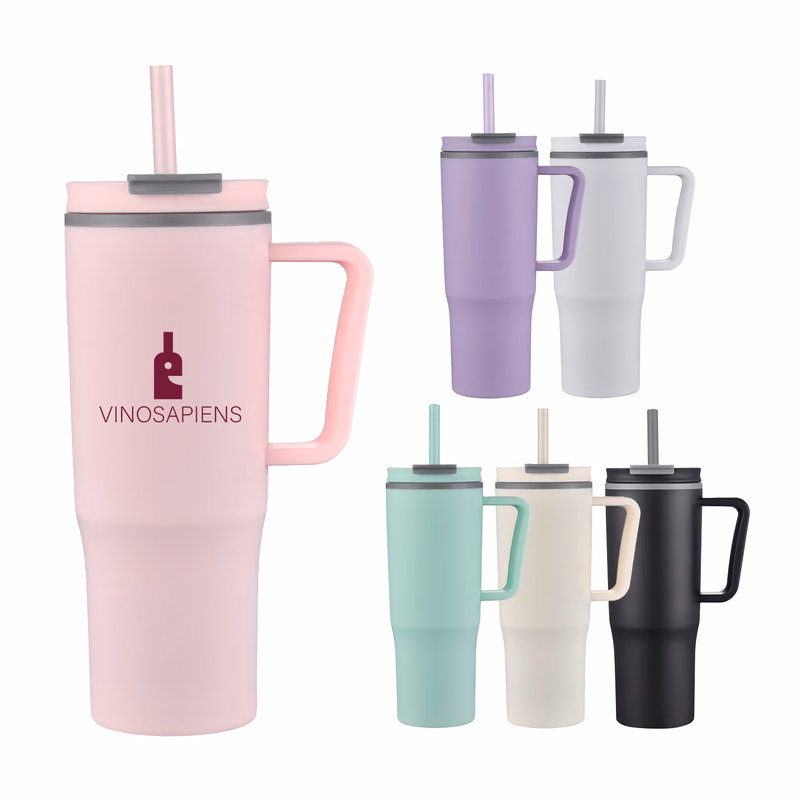 30 oz Travel Tumbler with Straw
