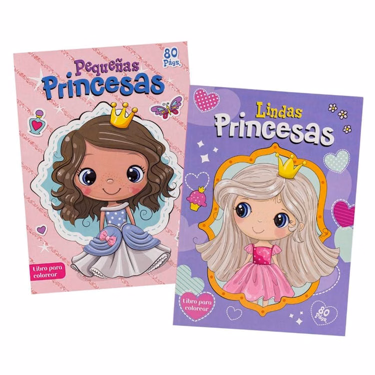 Spanish Princess Coloring Books 80 Pages - Two Titles