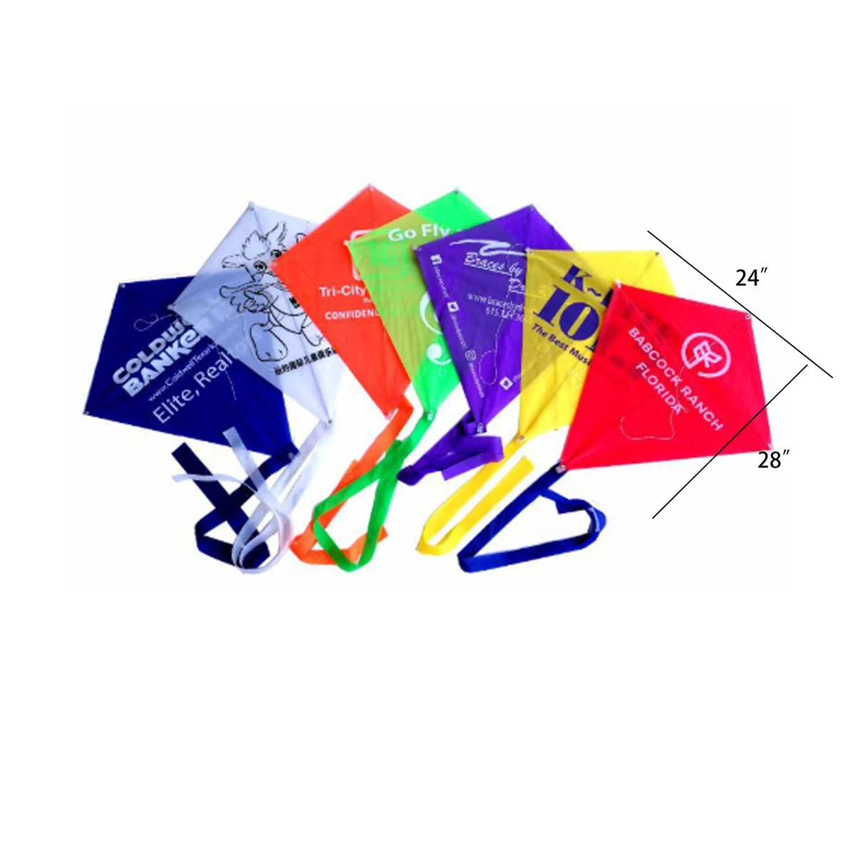 Full Color Polyester Diamond Kite With Long Tail for Outdoor Games 1
