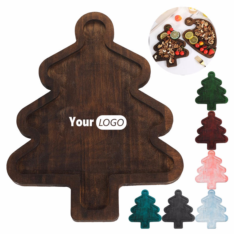 Wood Rustic Wooden Christmas Tray ?C Snack And Dessert Delight