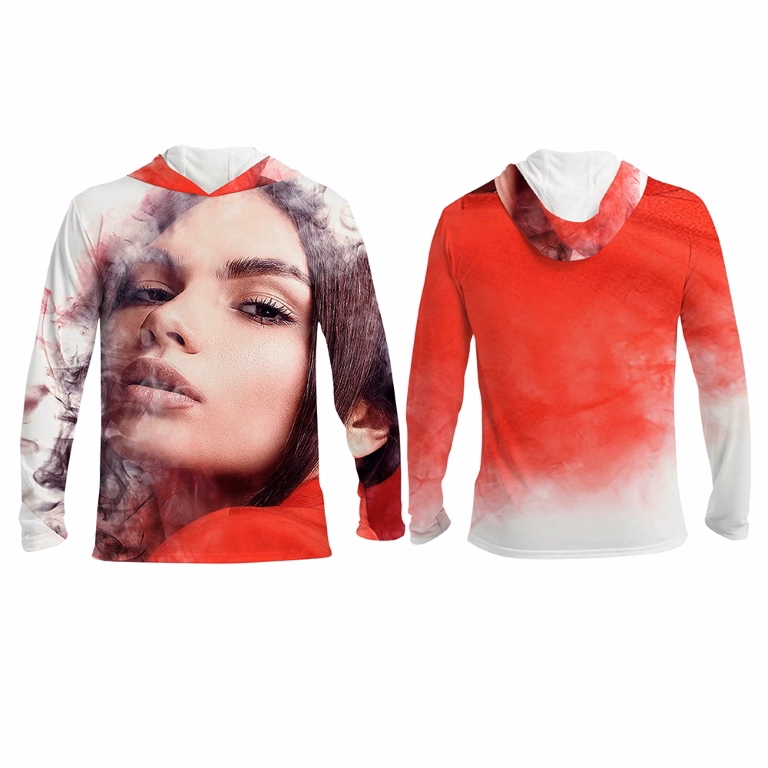 Long Sleeve Hoodie T-shirt (Full Dye Sublimation)#500039