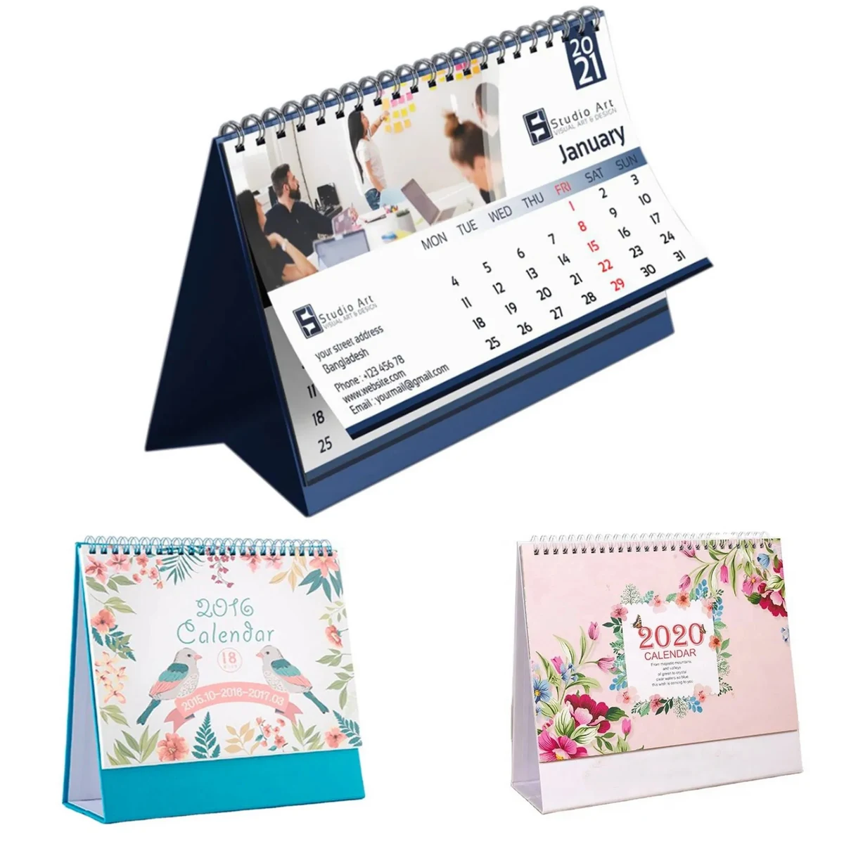 Custom Full Color Desk Pad Calendar 1