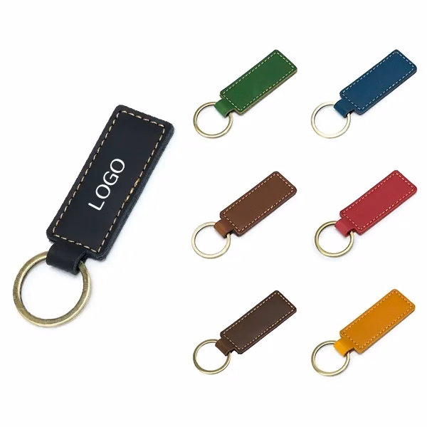 Soft Cowhide Leather Keychain