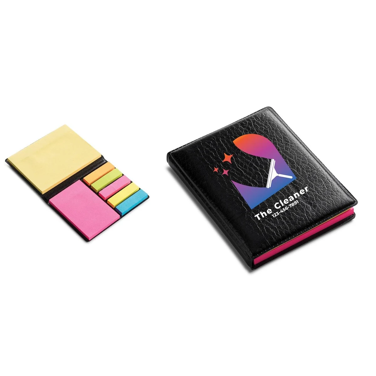 Leatherette Sticky Note Book (CLOSEOUT) 1