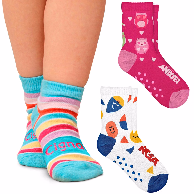 Kids Non-Slip Jacquard Grip Socks